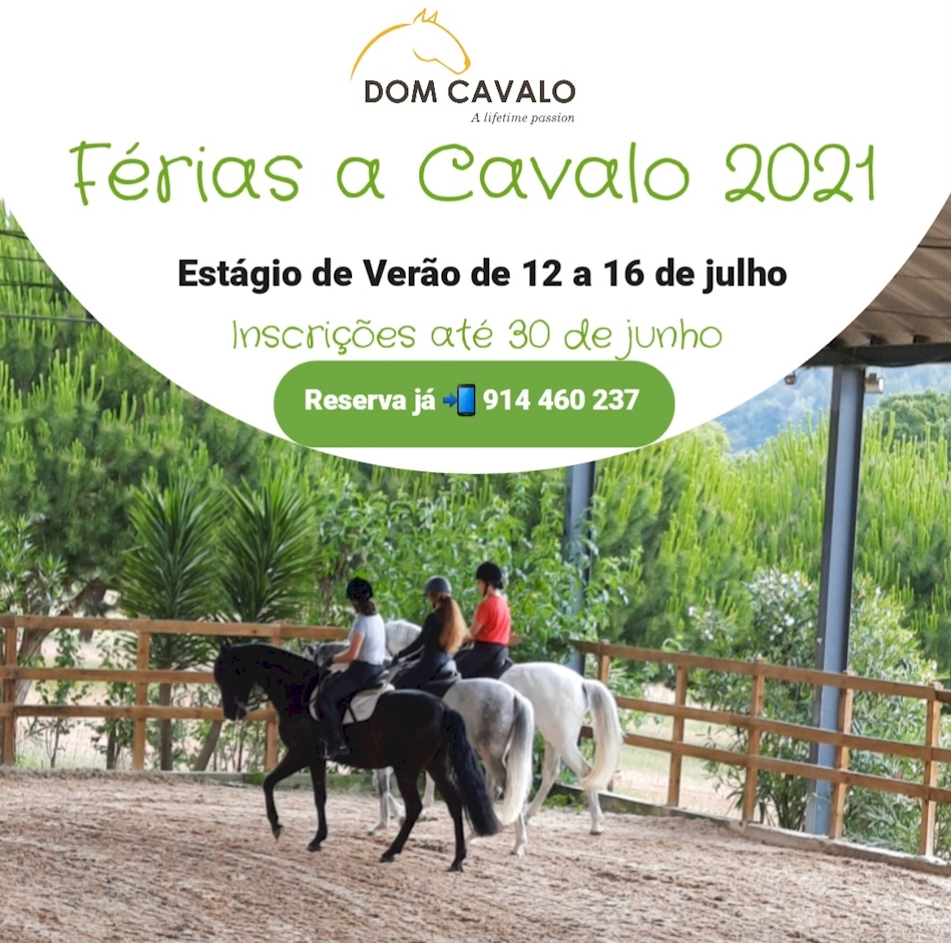 Férias a Cavalo de 12 a 16 de Julho 2021